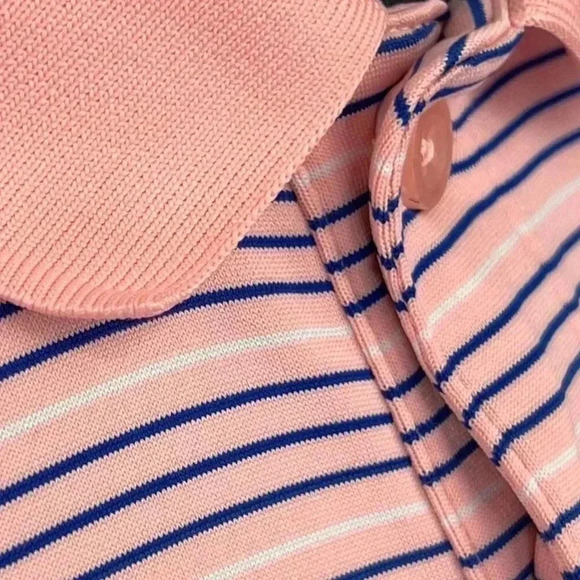 UNDER ARMOUR Performance Polo Stripe youth large peach/blue/white - Picture 7 of 10